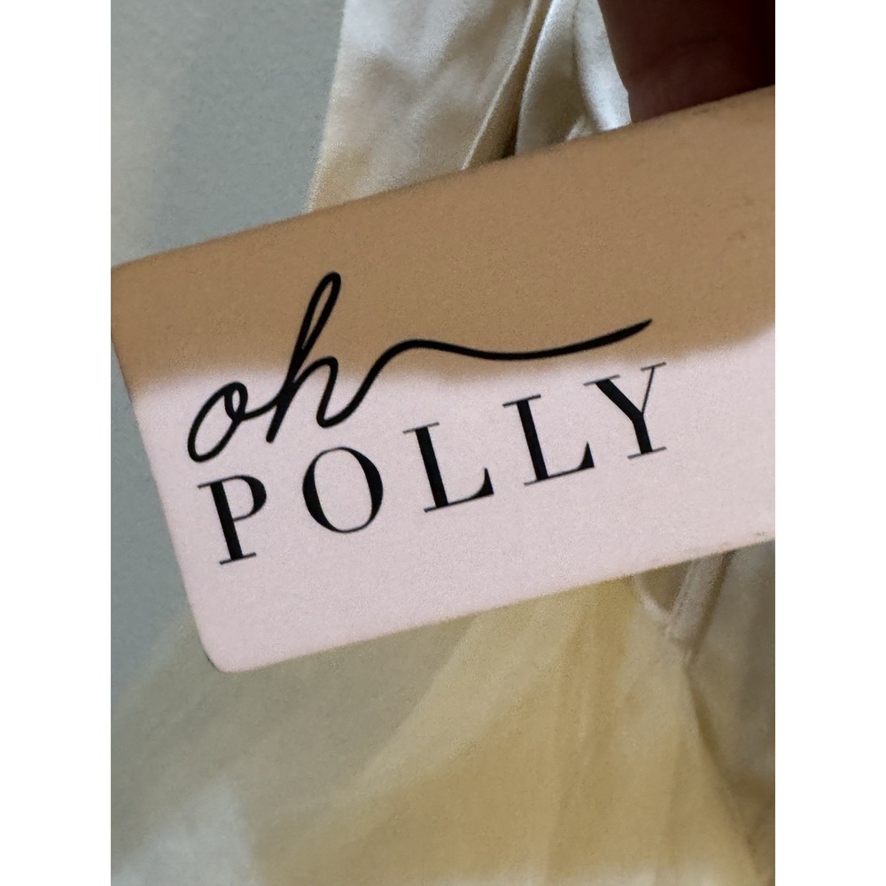 Oh Polly Reine Off-Shoulder Tulle Skirt Mini Dress Ivory Size 6 Corset Tutu - Picture 6 of 13